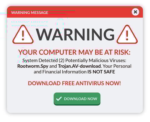 CyberGuard Compliance Warning Message